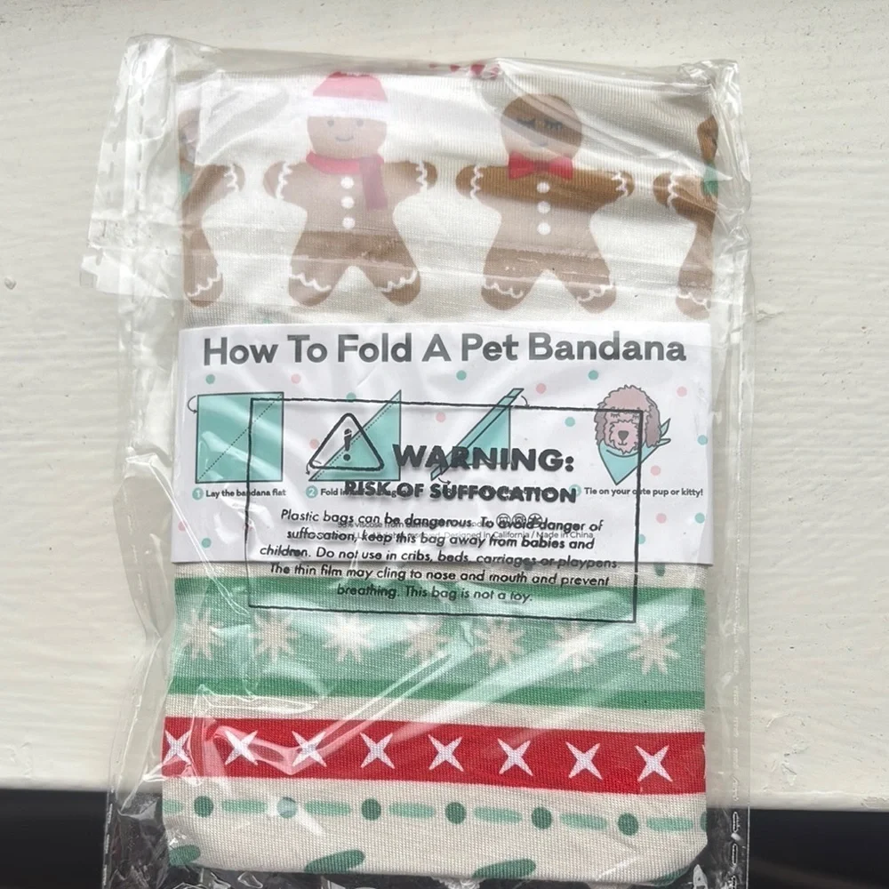 Little Sleepies Holiday Fair Isle Pet Bandana